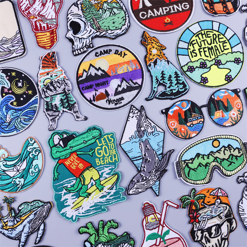 Outdoor Adventure And Travel Show - Van Gogh Patch Welle Patches Auf