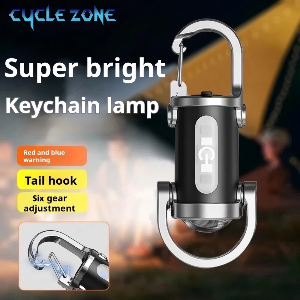 Outdoor Adventure Zone - Mini-LED-Schlüsselanhänger-Licht, multifunktional, tragbar, Taschen-Arbeitslicht, Schlüsselanhänger, Inspektionslichter,