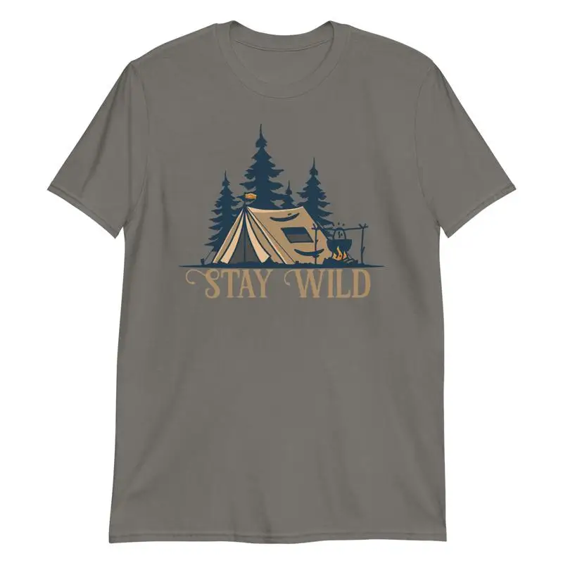 Outdoor Adventure Backpack - Stay Wild T-Shirt Wandern Reisen Zelt