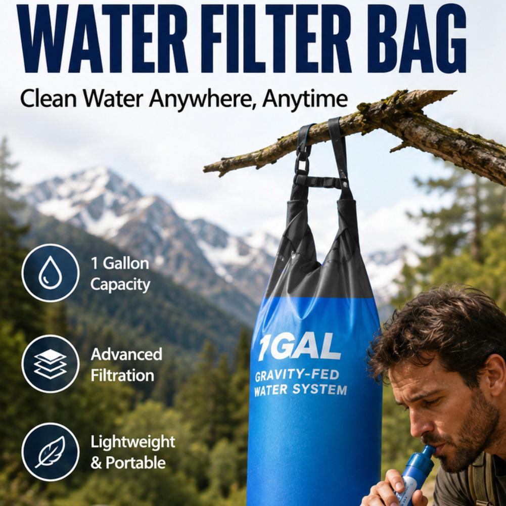 1 Gal Schwerkraft-Wasserfilter – Outdoor Adventure Backpack Bewertung und Preis